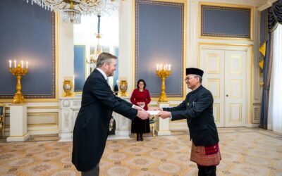 Indonesian Ambassador to the Netherlands, L. Amrih Jinangkung, Presents Letters of Credence to King Willem-Alexander